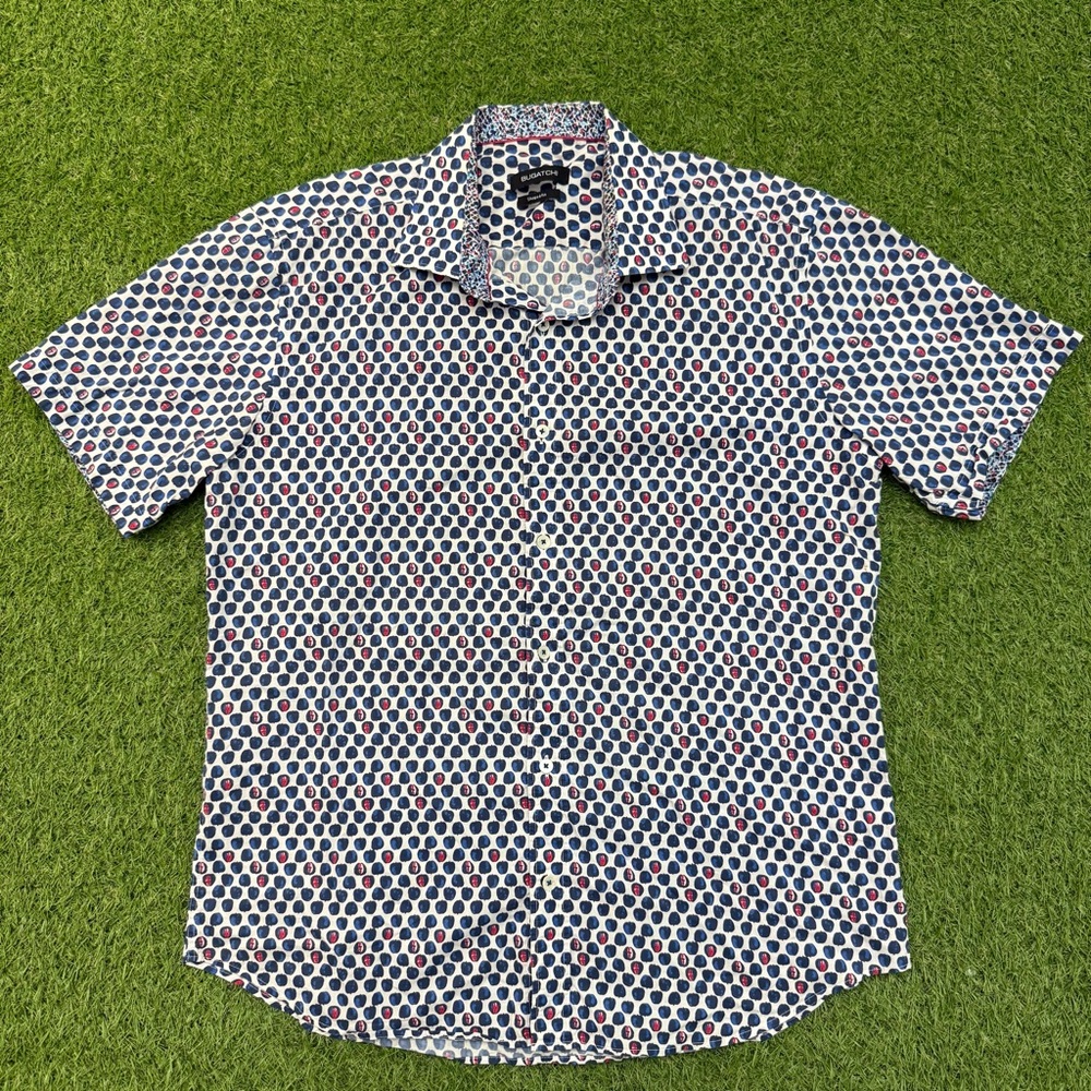 Mens bugatchi button up shirt